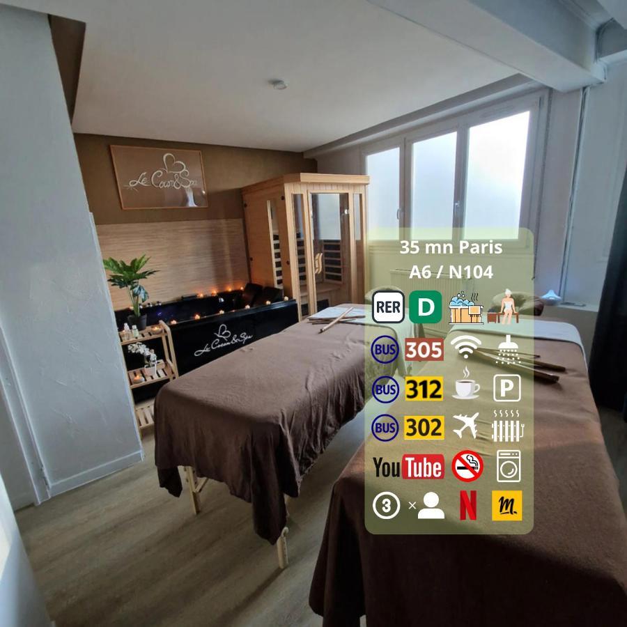 Derniere Reservations Avant Indisponibilite En Septembre Pour 12 Mois, Illimites Jacuzzi Spa Bain A Remous Interieur, Sauna Interieur, Parking Reserve, Vue Et Acces Parc, Prestations Uniques, 1Er Etage 코르베일에쏘네 외부 사진